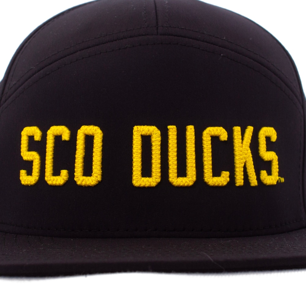 Sco-Ducks, Richardson, Black, Curved Bill, Polyester Blend, Accessories, Unisex, Football, 169, Seven Panel, Adjustable, Hat, 846801